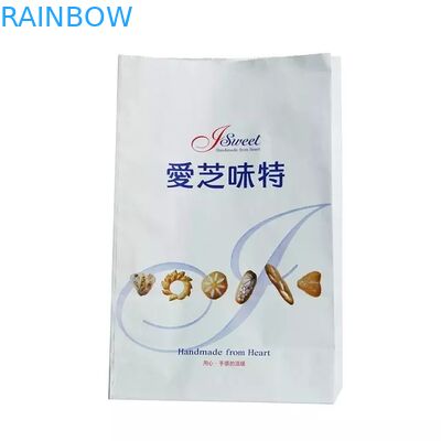 Rectangle Kraft Paper Bread Packaging Bags Grease Proof Ramah Lingkungan