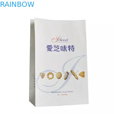 Rectangle Kraft Paper Bread Packaging Bags Grease Proof Ramah Lingkungan