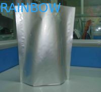 Glossy Plain Perak Berdiri UP Foil Pouch Kemasan Ziplock untuk Makanan Kemasan