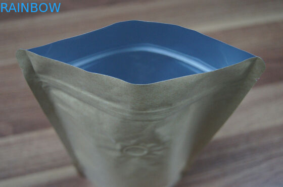 Glossy Plain Perak Berdiri UP Foil Pouch Kemasan Ziplock untuk Makanan Kemasan