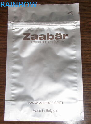 Tas Kemasan Cokelat Kecil, Kantung Perak Foil Tiga Sisi Datar