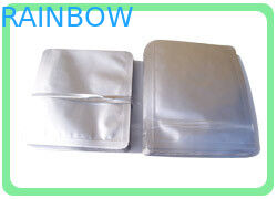 Produk Elektronik Kemasan Kantung Foil Sudut Bulat Perak Segel Tiga Sisi