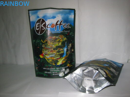 Kopi Ziplock Foil Kemasan Tas Percetakan Stand Up Glossy Finish