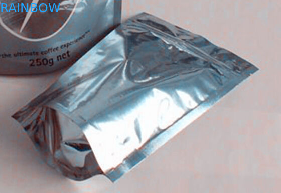 Coffe / Tea Moistureproof Stand Up Pouch Bag Plastik Emas Oval Jendela