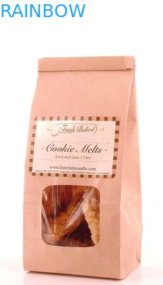 Tas Kertas Kraft Disesuaikan Pink Jelas Jendela Dan Dasi Timah Untuk Makanan