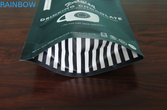 Stand Up Matte Black Foil Kantung Kemasan, Ziplock Window Coffee Bag Packaging
