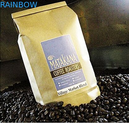 Gusset Sisi Emas Kantong Kertas Disesuaikan, Kemasan Biji Kopi Timah Dasi