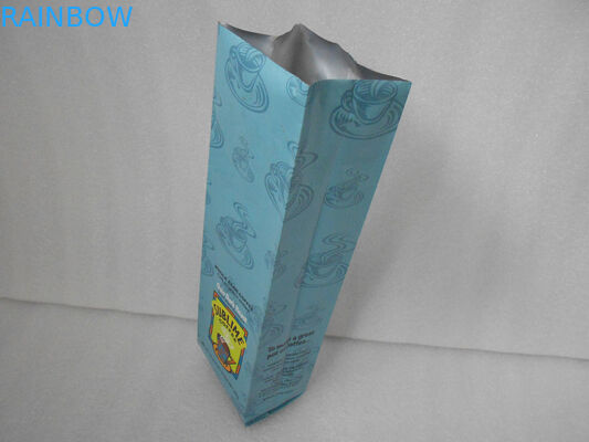 Biru Side Gusset Aluminium Foil Kemasan, Coffee Bean Kemasan