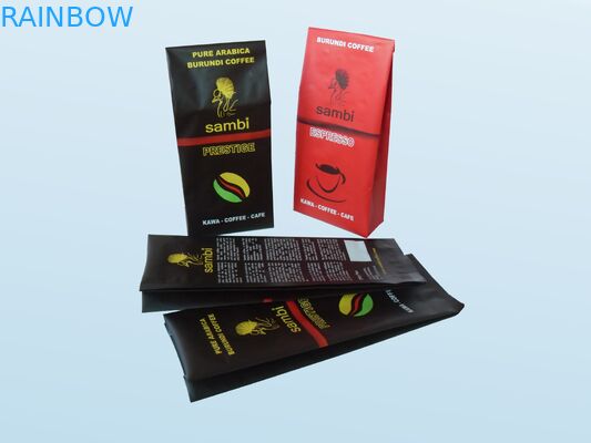 Silvery Vacuum Seal Tea Bags Kemasan Matte Finish Stand Up Dengan Degassing Valve