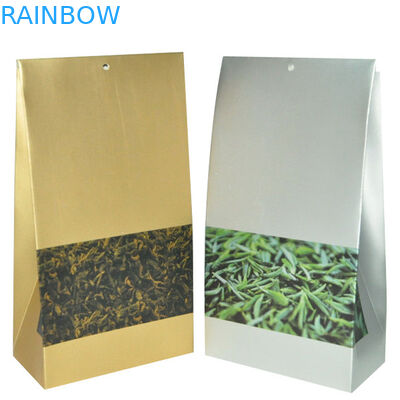 Printed Matte Finish Coffee Bags Kemasan Tin-tie Bawah Silvery Square