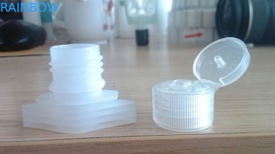 Kustom Blue Sky Plastik Spout Pouch Kemasan Orange Juice Drink Packaging