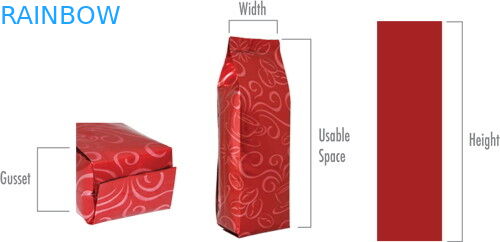 Laminated Bottom Gusset Tea Bags Kemasan Ziplock Colorful Printed Matte Finish