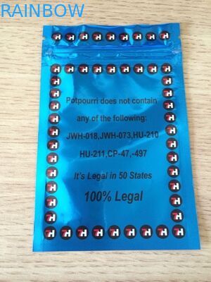 7H Biru Potpourri Aluminium Foil Bag Dupa Herbal tidak beracun