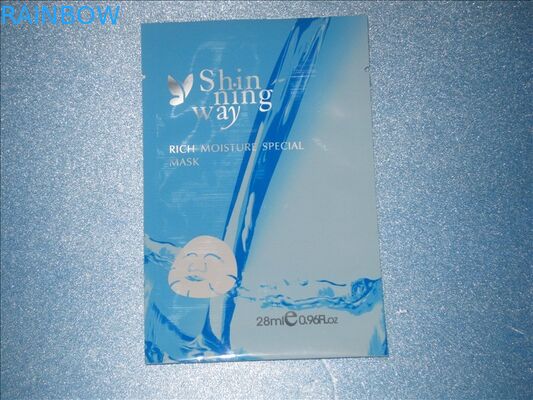Blue Shinny Way Foil Kemasan Kosmetik Tas Kaya Kelembaban Untuk Masker Khusus