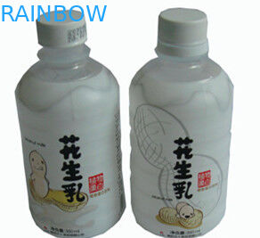 Botol Susu Kacang Label Panas Menyusut Lengan Dicetak, Putih Pvc