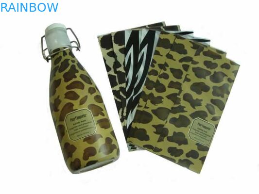PET Brown Leopard Printed Label Shrink Sleeve untuk Botol Minuman Bayi