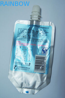 150ml Perak Aluminium Foil Datar Spout Pouch Kemasan Untuk Kemasan Anggur