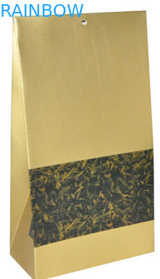 Kemasan Kertas Kraft Klasik Kustom Untuk Kantong Teh Celup, Bawah Datar