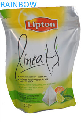 Anggun Curved Lipton PET / VMPET / PE Tea Packaging Bags Stand Up