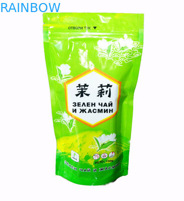 Shiny Peak Green Tea Bags Kemasan Stand Up Aluminium Foil Jasmine Pouch