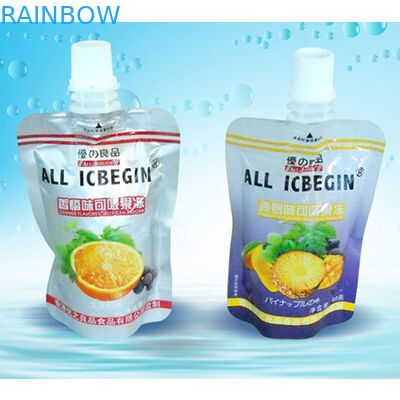 Kustom Plastik Spout Pouch Untuk Juice Buah Kemasan / Tas Liquid Dengan Spout