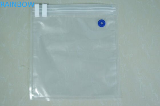 Clear Food Saver Vacuum Seal Bags Dengan 3 Sisi / Double Valve Vacuum Seal Storage Bags