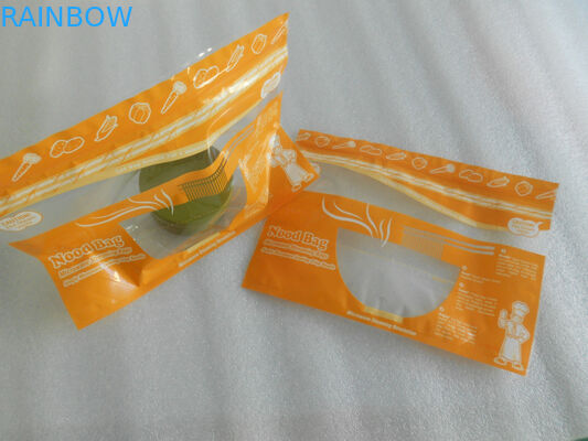 Green Stand Up Vacuum Sealed Bags Untuk Makanan Dengan Ritsleting / Jendela