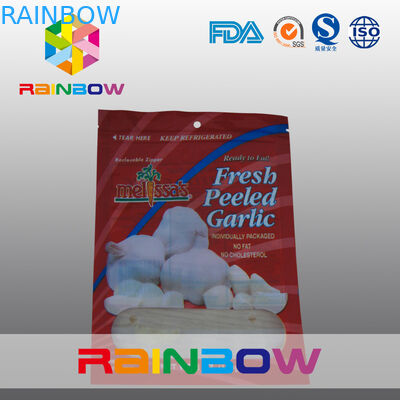 Kemasan Kantong Plastik Bawang Putih Kupas Segar / Mylar Zipper Bag