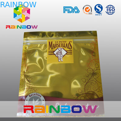 Bahan Food Grade Emas Middle Foil Bag Packaging Ramah Lingkungan