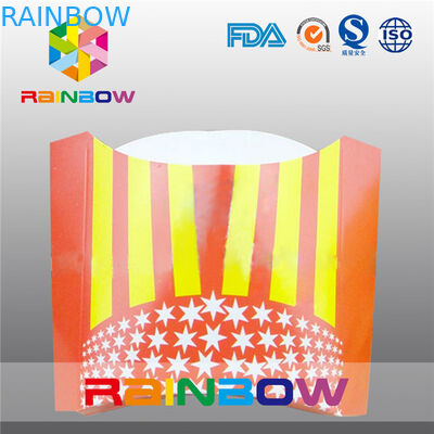 Kotak Kemasan Kertas Sekali Pakai Lipat Untuk Kemasan Kotak Kentang Goreng