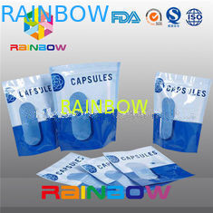 Stand Up Vertival Aluminium Foil kantong Batal Jendela Untuk Kapsul