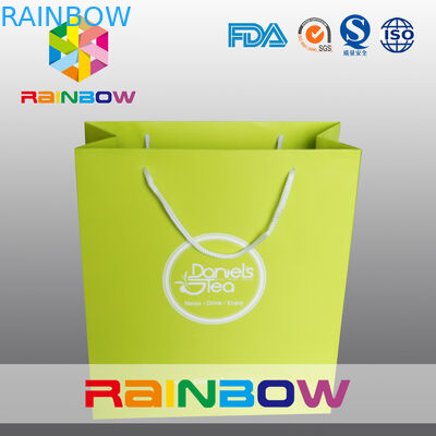 Tas Kertas Disesuaikan Bawah Persegi Daur Ulang / Tas Belanja Kertas Cetak