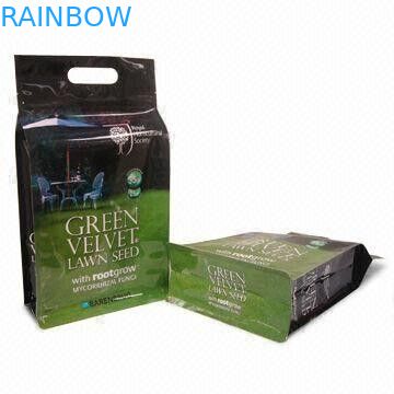 Kantong Makanan Hewan Plastik Tidak Beracun Dengan Bagian Bawah Rata Dan Pegangan