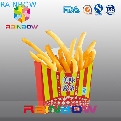 Biodegradable Mengambil Kotak Kertas Sekali Pakai Kentang Goreng Perancis