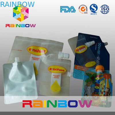 Aluminium Foil Stand Up Pouch Spout Dengan Tangan Lubang Untuk Laundry Detergent Kemasan