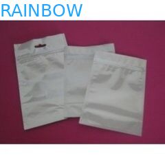 Putih keperakan 3 Side Custom cetak Aluminium Foil Cooking Bag dengan Zipper