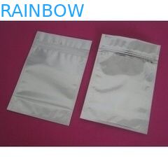 Putih keperakan 3 Side Custom cetak Aluminium Foil Cooking Bag dengan Zipper