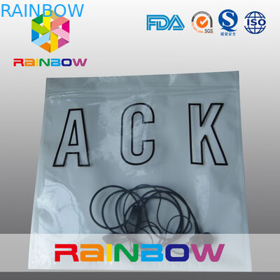 Three Side Seal Transparan Depan White Pearl Kembali Anti Statis Bag Dengan Zipper