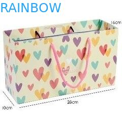 Percetakan Menangani Datar Kertas Kraft Disesuaikan Tas Tas Belanja Gadis Cantik Dengan Hati