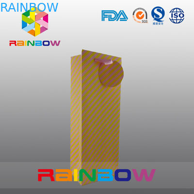 Kantong Kertas Khusus Dengan Biodegradable Dengan Tali PP Untuk Kemasan Botol Anggur Merah