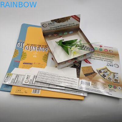 Kotak Kertas Karton Putih yang dapat dilipat untuk Energy Bar Cokelat Kotak Makanan Kemasan Makanan Ringan