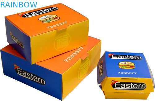 Kemasan Kotak Kertas Premiium Dengan Desain Cetak Kustom Untuk Restoran Cepat Saji