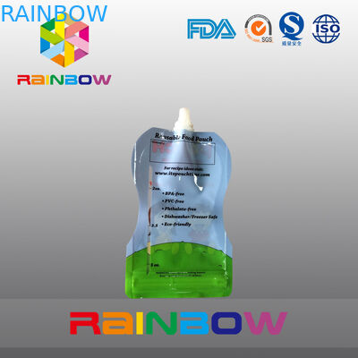 Gratis tipe 5 Oz Stand Up Pouch Kemasan Untuk Babay Makanan Dengan Zipper Reclosbale