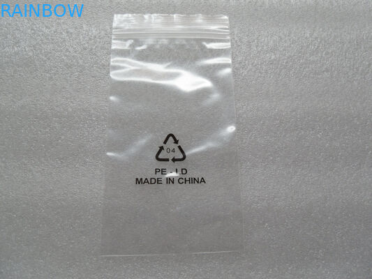 IDPE Cellophane Printed Grip Seal Bags Plastik Bening Dipasang Kembali Grip Seal Zipper Bag