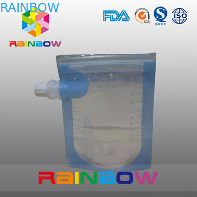 Kantung Tepian Tepung Gusset untuk Air / Minuman, Doypack Dengan Ritsleting