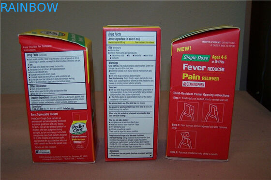 Paket Kotak Kertas Bergelombang Disesuaikan dengan Hot Stamping, Red