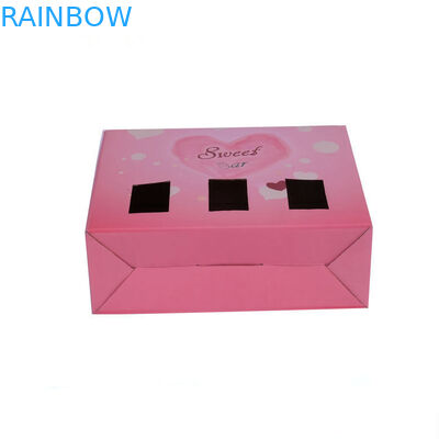 Kemasan Kotak Kertas Kado Tertutup Otomatis, Kotak Karton Bergelombang dengan Jendela