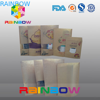 Custom Cetak Kertas Kemasan Tas Makanan Ringan, Doupack Makanan Ringan Kelas Dengan Ziplock