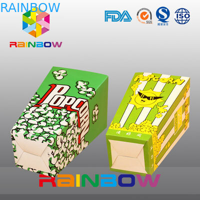 Tas Kertas Disesuaikan Desain Unik, Amerika Popcorn Paper Bags