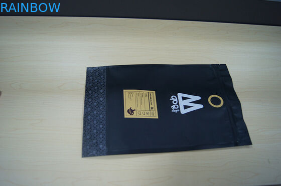 Kantong Plastik Moyee Kemasan Matte Black Stand Up Pouch dengan Valve Coffee Bag